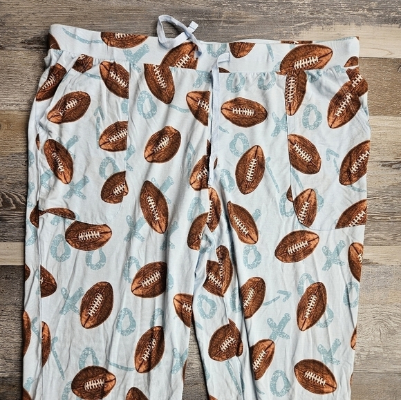 Posh Peanut Adult Jogger Pajama Pants Loungewear Football theme Size 2XL - Picture 3 of 5